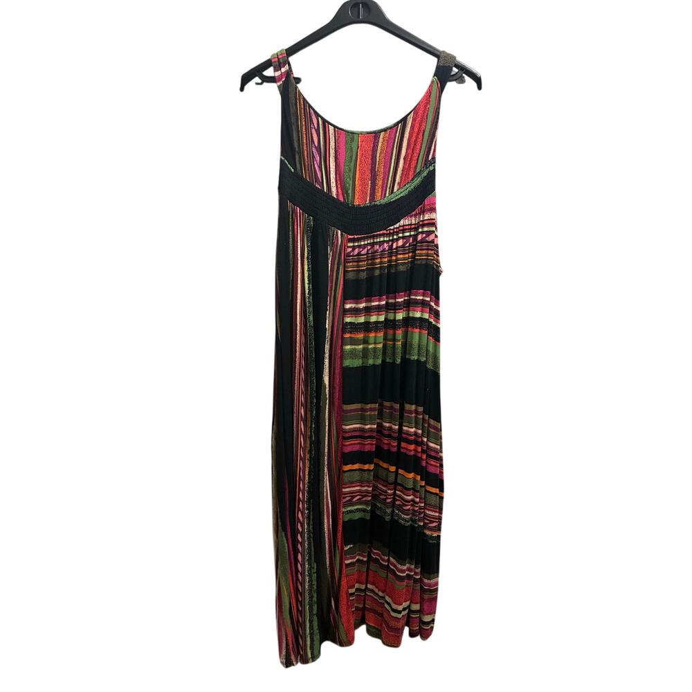 EST 1946 Plus Size 26/28W Multi-Color Abstract Striped Sleeveless Tank Dress